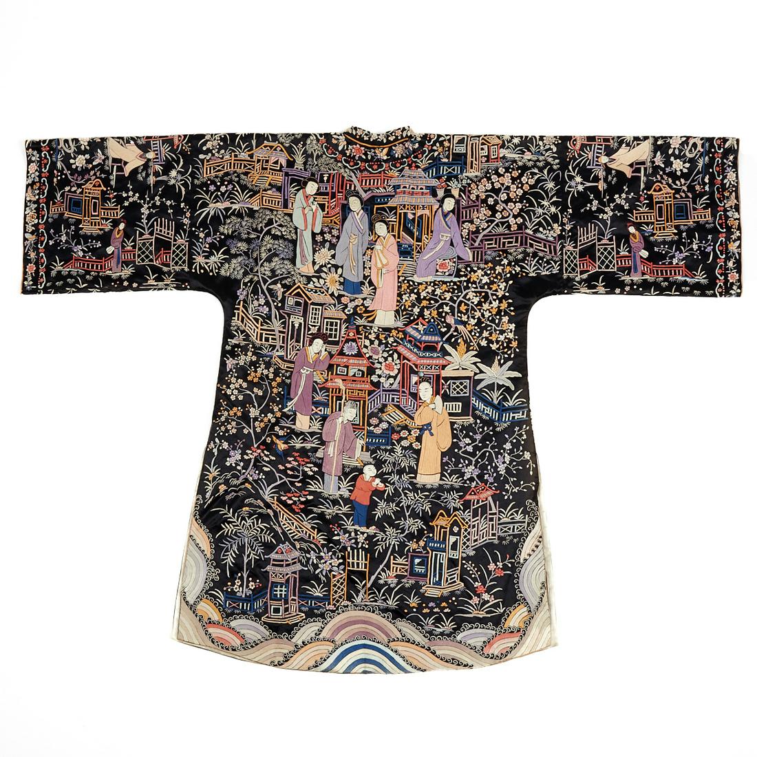 Early 20th c. Chinese Embroidered Silk Robe (1 of 15)