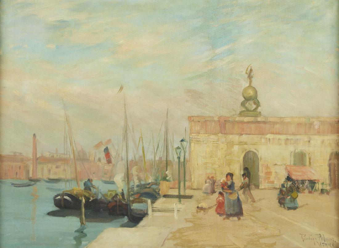 Pauline Palmer Venice Painting Oil on Canvas (1 of 4)