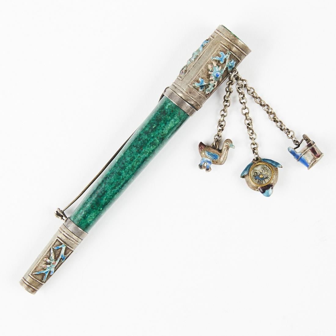 Enameled Silver Cigarette Holder (1 of 6)