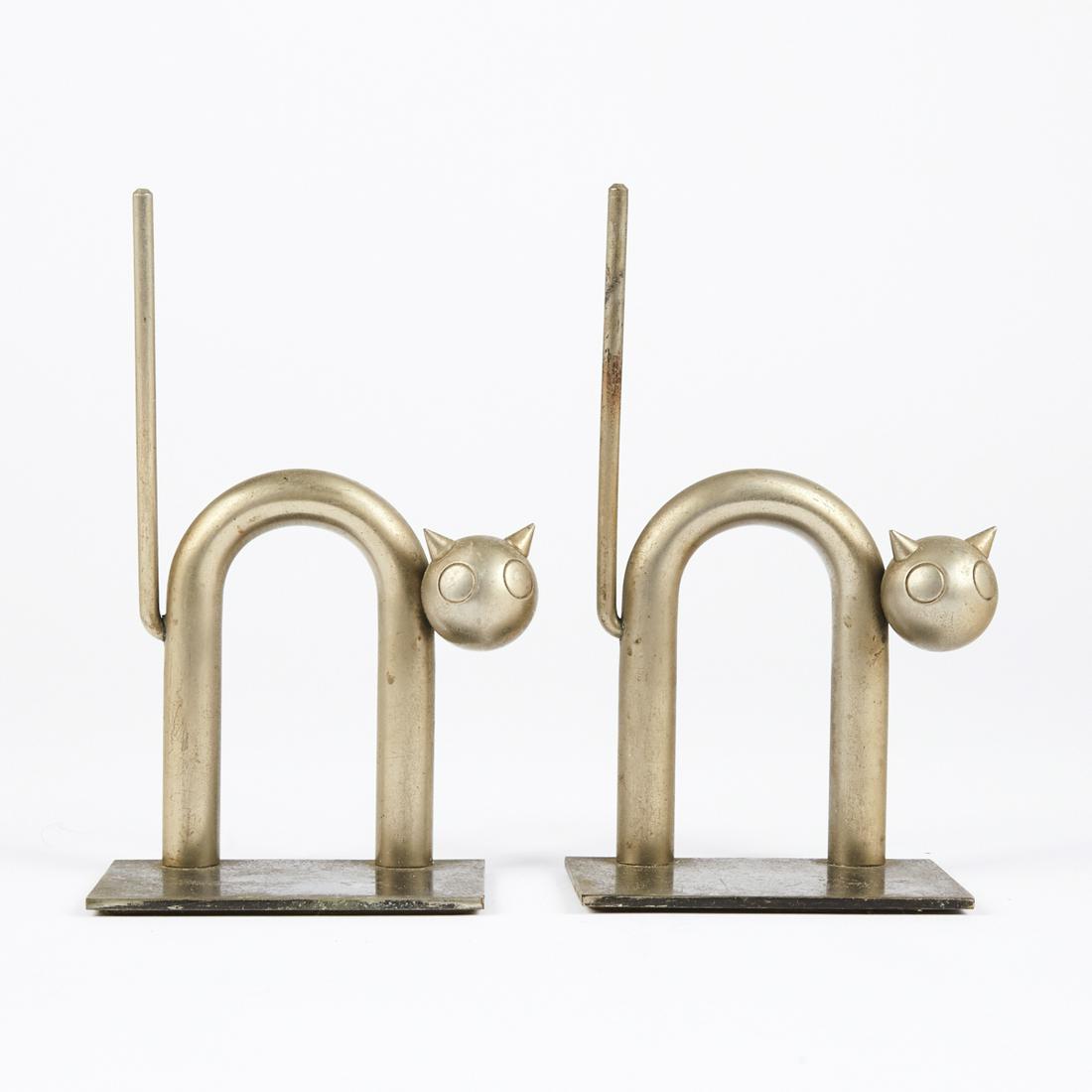 Walter von Nessen Art Deco Metal Chase Co. Cat Bookends (1 of 6)