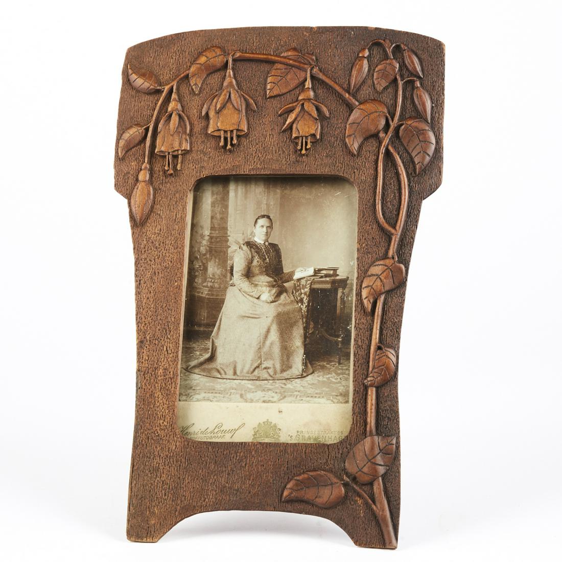 Aesthetic Movement Hand Carved Floral Photo Frame (1 of 3)