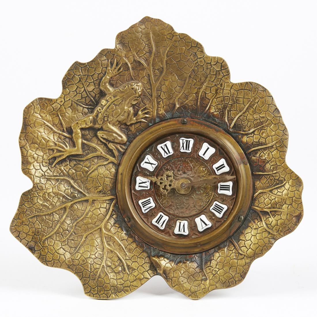New Haven Clock Co. Lily Pad Frog Metal Clock (1 of 5)