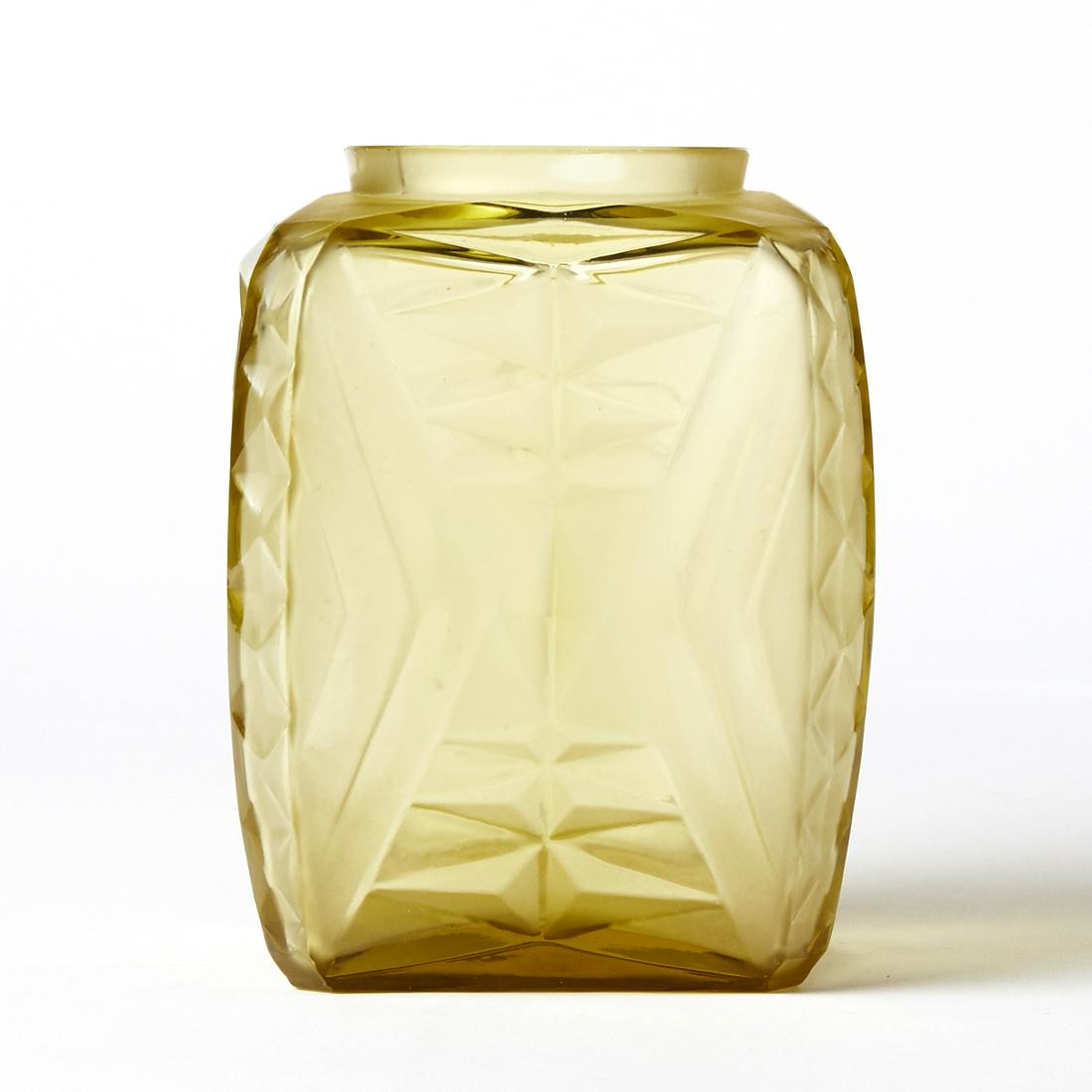 Andre Hunebelle French Deco Art Glass Vase (1 of 6)