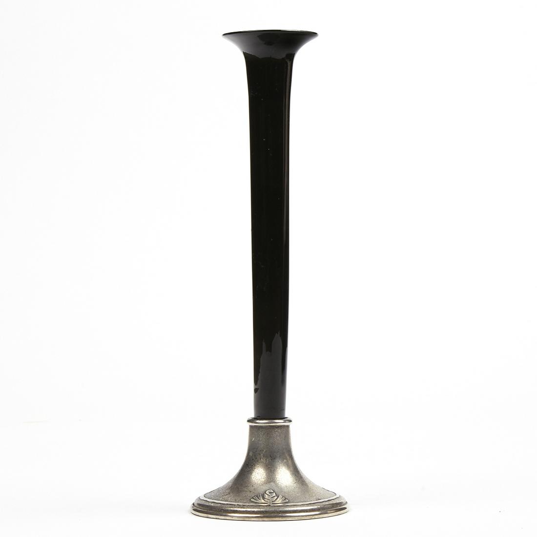 SilverCrest SMAC Sterling on Bronze Art Glass Vase (1 of 5)