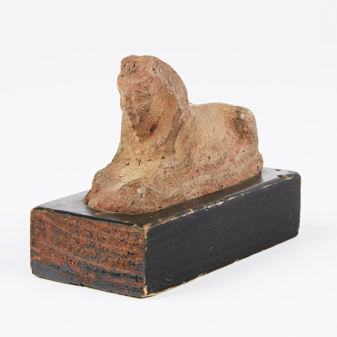 Early Egyptian Ceramic Sphinx Ptolemaic Period (1 of 6)