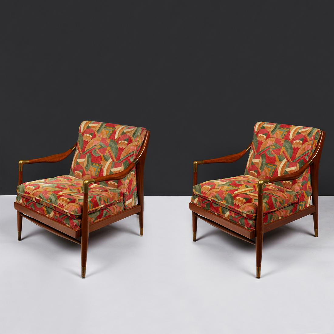 Pair Ib Kofod-Larsen Mid-Century Lounge Armchairs (1 of 7)