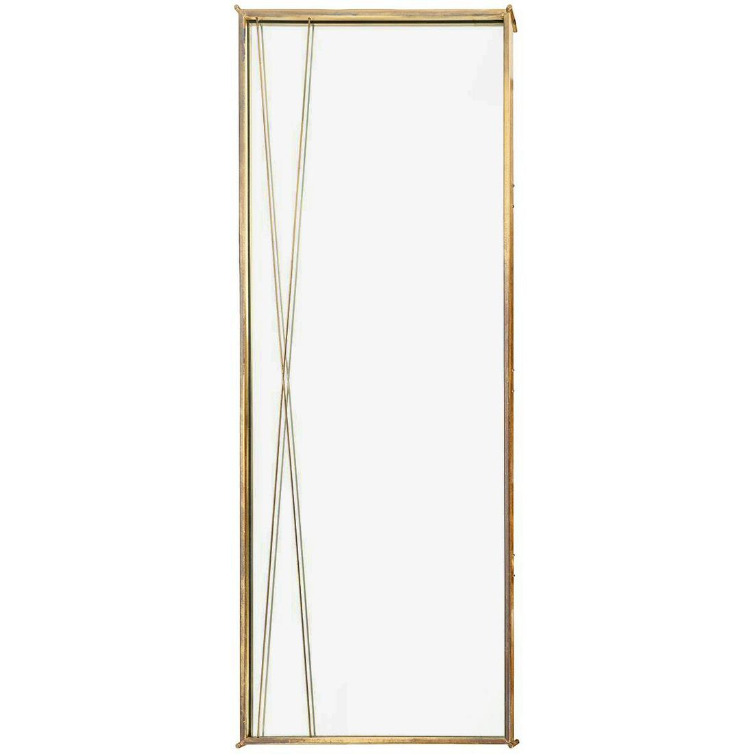 Paul McCobb for Bryce Originals X Mirror: Paul McCobb (American, 1917-1969) for Bryce Originals, United States. X Mirror, 1953. Mirrored glass, brass. Not marked. Mirror can hang vertically or horizontally. Height: 54 1/2 in x width: 20 1/2 i