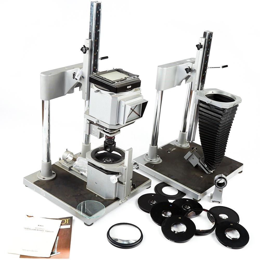 Nikon Multiphot Large-Format Photomacrography: Nikon Muliphot large-format photomacrography microscope. An unusal large format microscope camera.