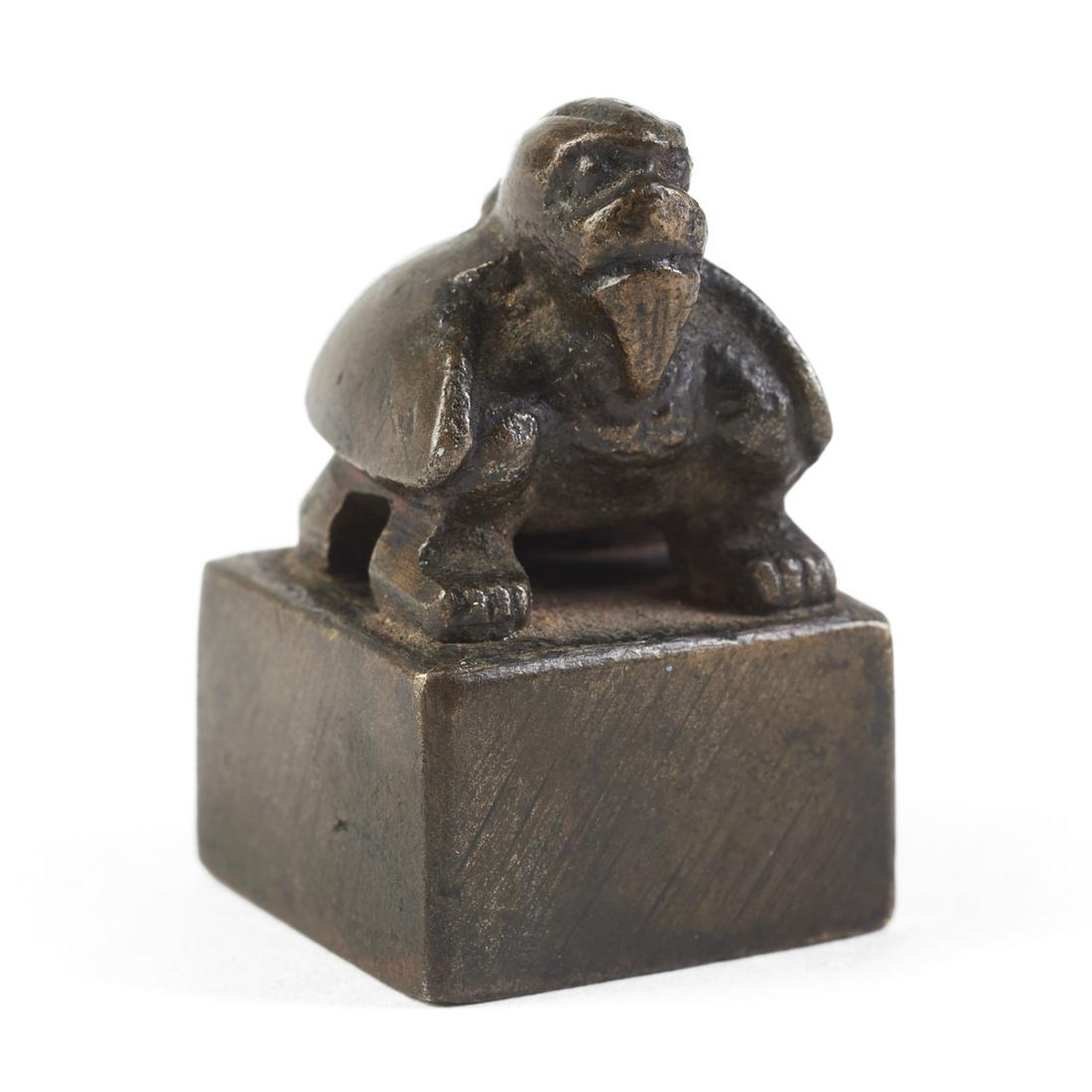 Chinese Ming Bronze Bixi Longgui Seal Chop (1 of 6)