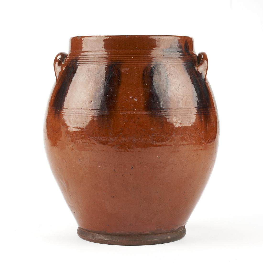 Antique Eastern US Decorated Redware Pottery Storage (1 of 6)