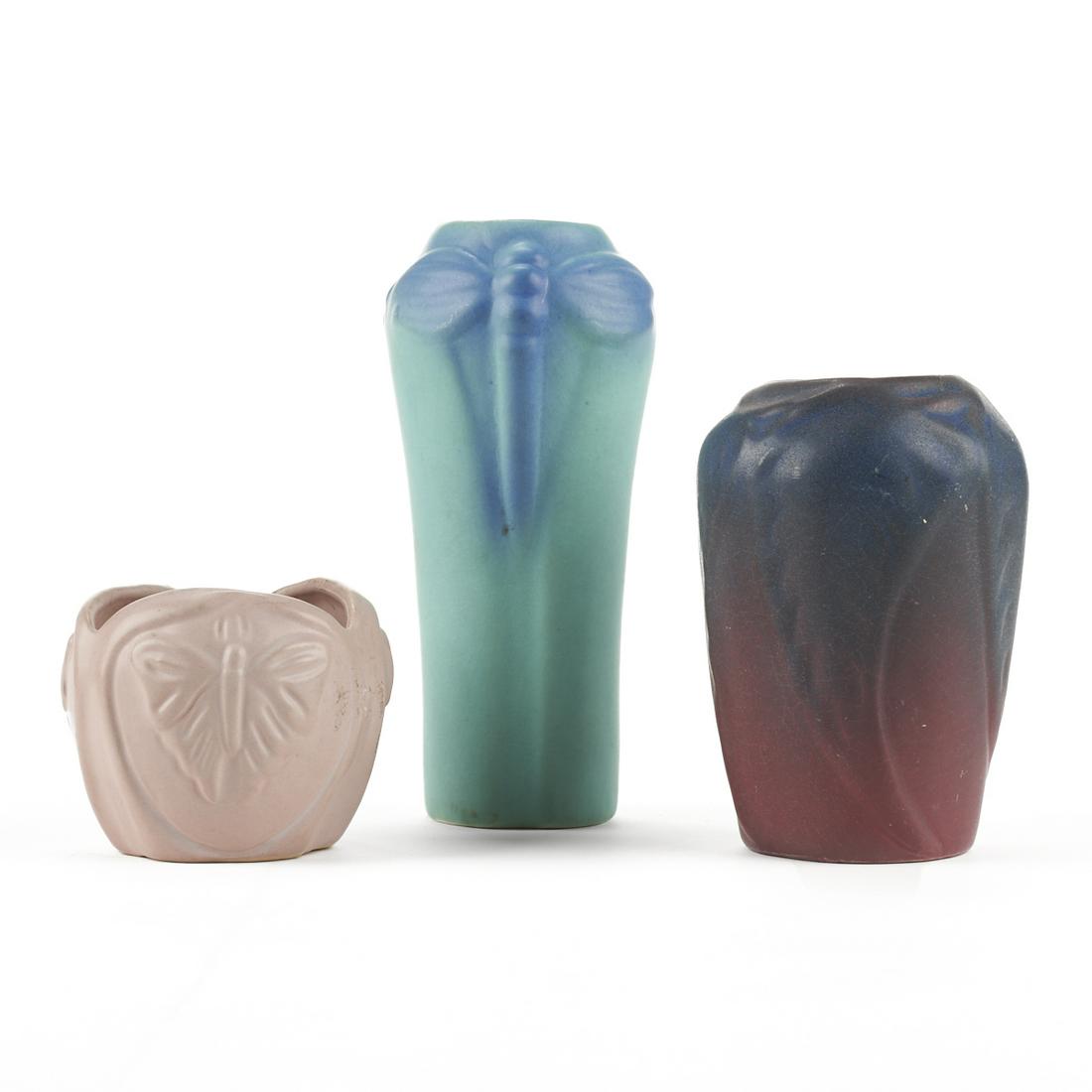 Grp: 3 Vintage Van Briggle Art Pottery Vases (1 of 3)