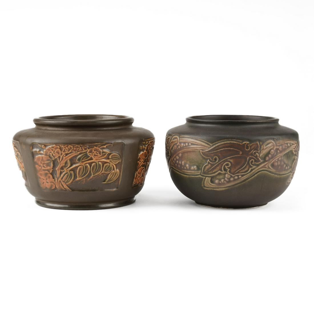 Grp: 2 1920s Roseville Art Pottery Rosecraft Vintage & (1 of 6)