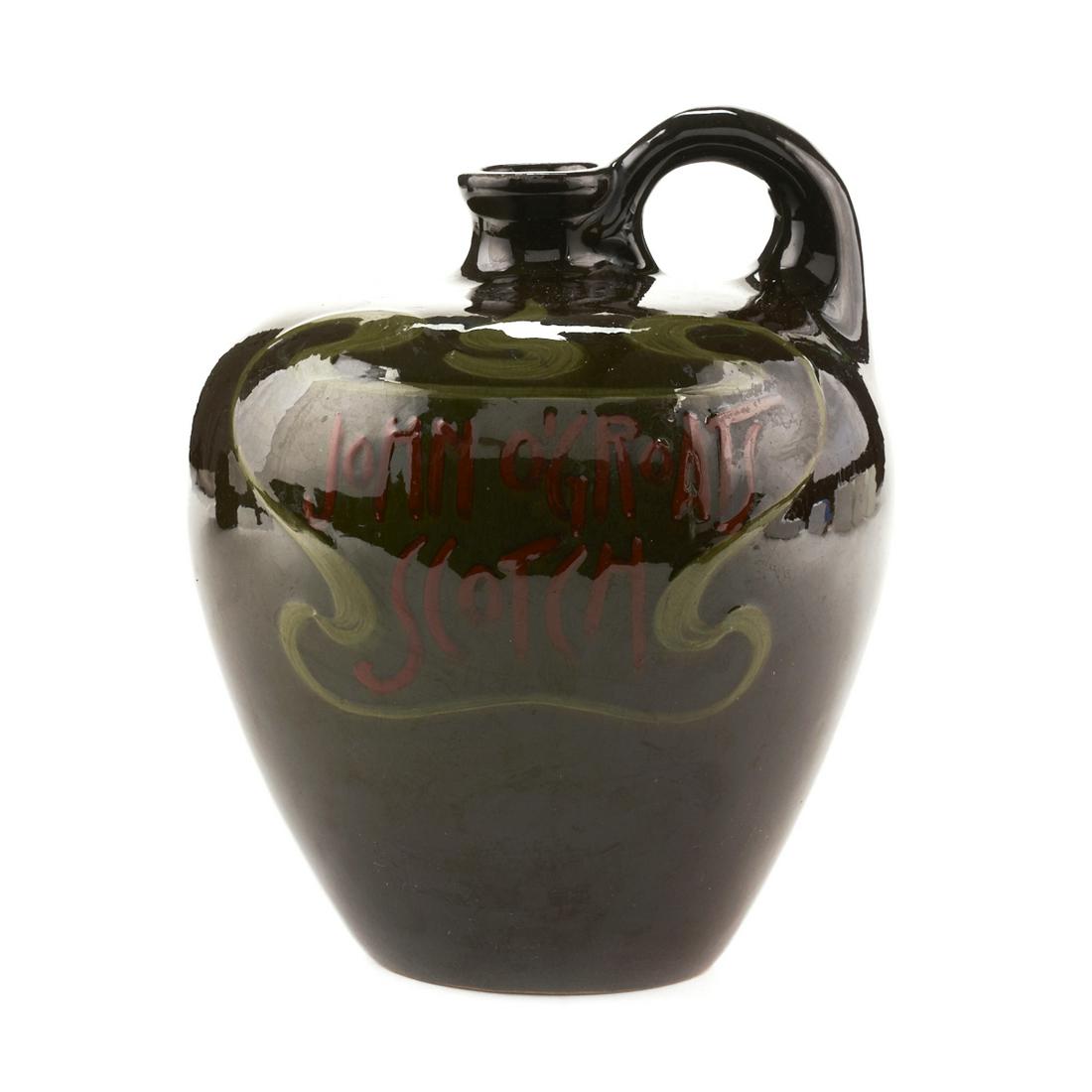 Weller Pottery Louwelsa Rare Liquor Advertising Jug (1 of 4)