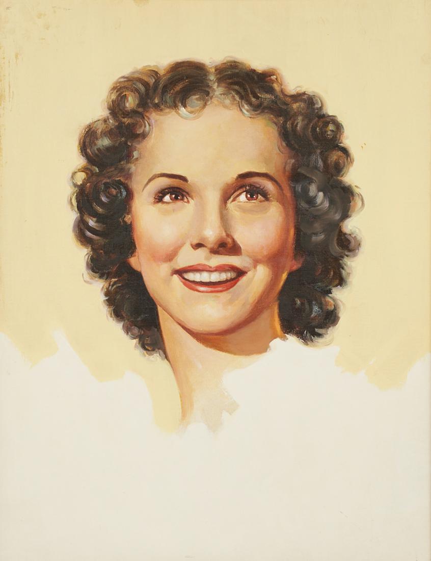Charles Rubino Deanna Durbin Oil on Board (1 of 3)