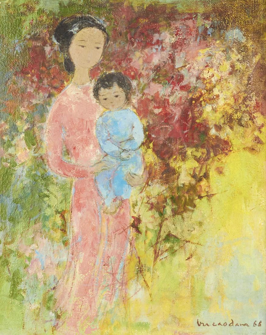Vu Cao Dam "Maternity" Oil on Canvas (1 of 4)