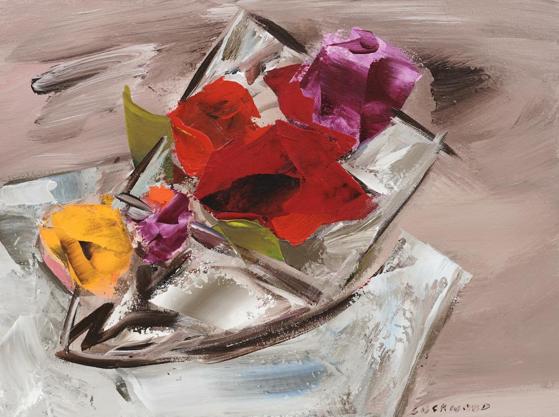 Ward Lockwood Floral Still Life Acrylic on Canvas (1 of 5)