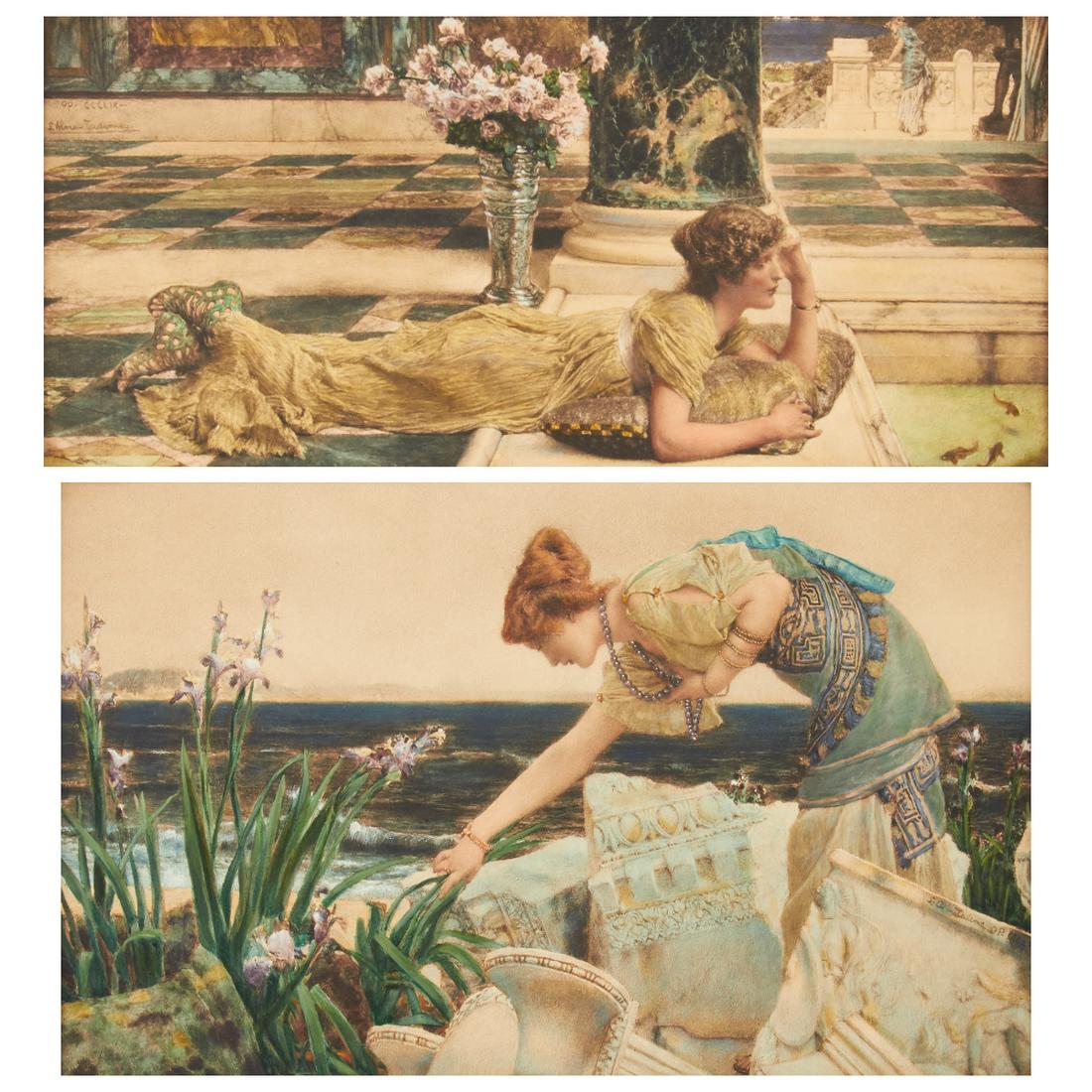 Grp: 2 Alma Tadema Victorian English Color Lithographs (1 of 7)