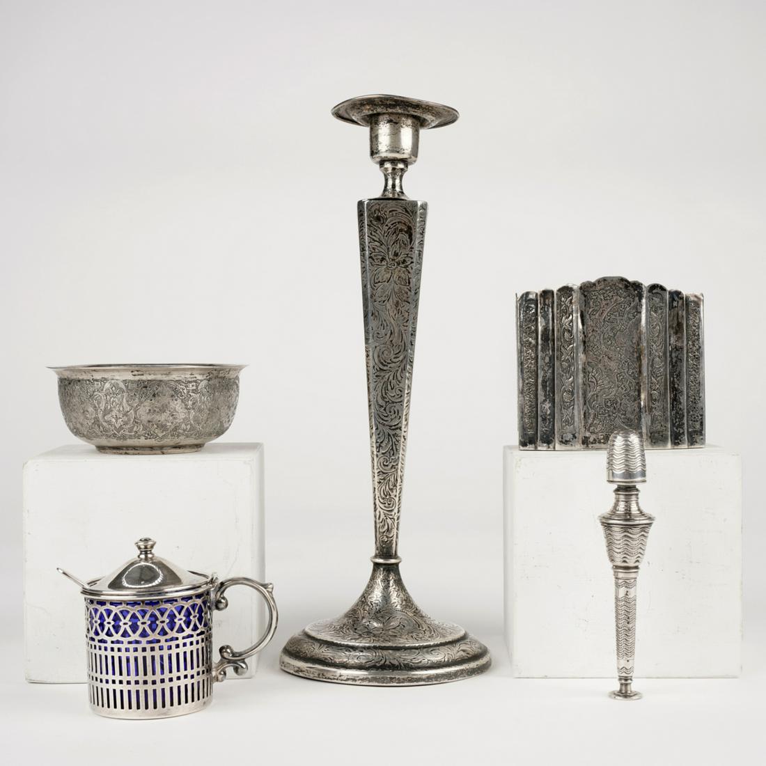 Grp: 5 European Sterling Incised Wares (1 of 7)