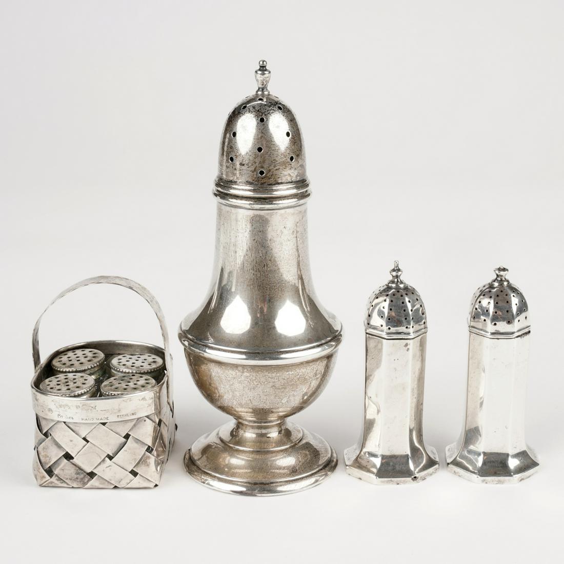 Grp: 7 Silver Casters & Basket (1 of 10)