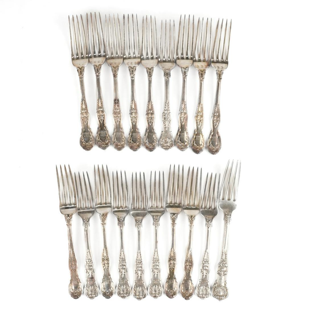 Grp: 19 Tiffany & Co. Silverplate Forks (1 of 3)