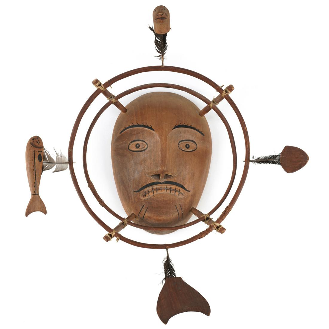 Yupik Native American Wood Mask (1 of 3)