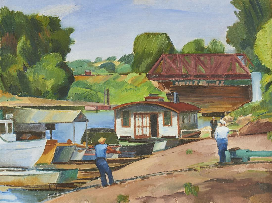 Emile Hastings "Boat Livery & Live Bait" Oil on Canvas (1 of 5)