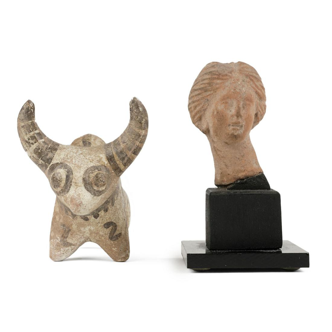 Grp: 2 Ancient Greek & Indus Valley Terracotta Figures (1 of 5)