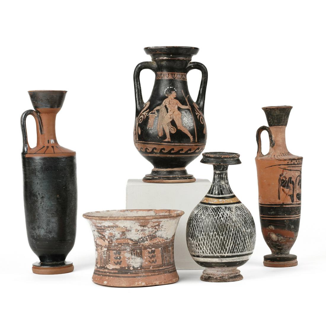 Grp 5 Ancient Greek Pottery Vessels