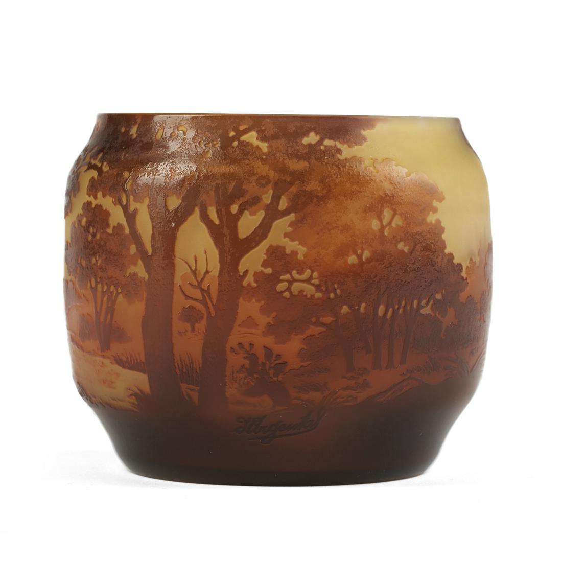 D'Argental French Landscape Cameo Glass Vase (1 of 5)