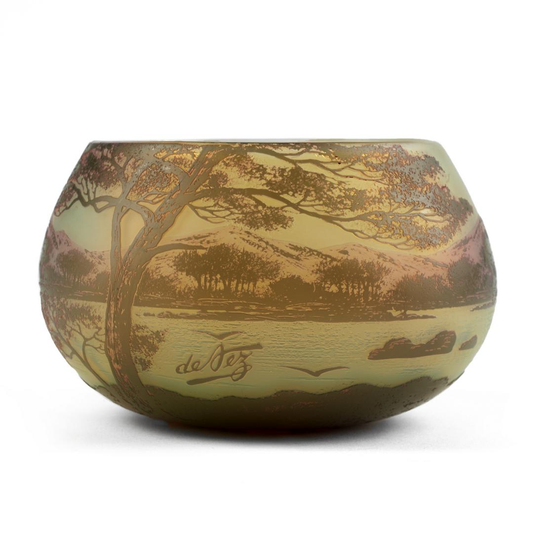 DeVez Small Landscape Cameo Glass Bowl (1 of 4)
