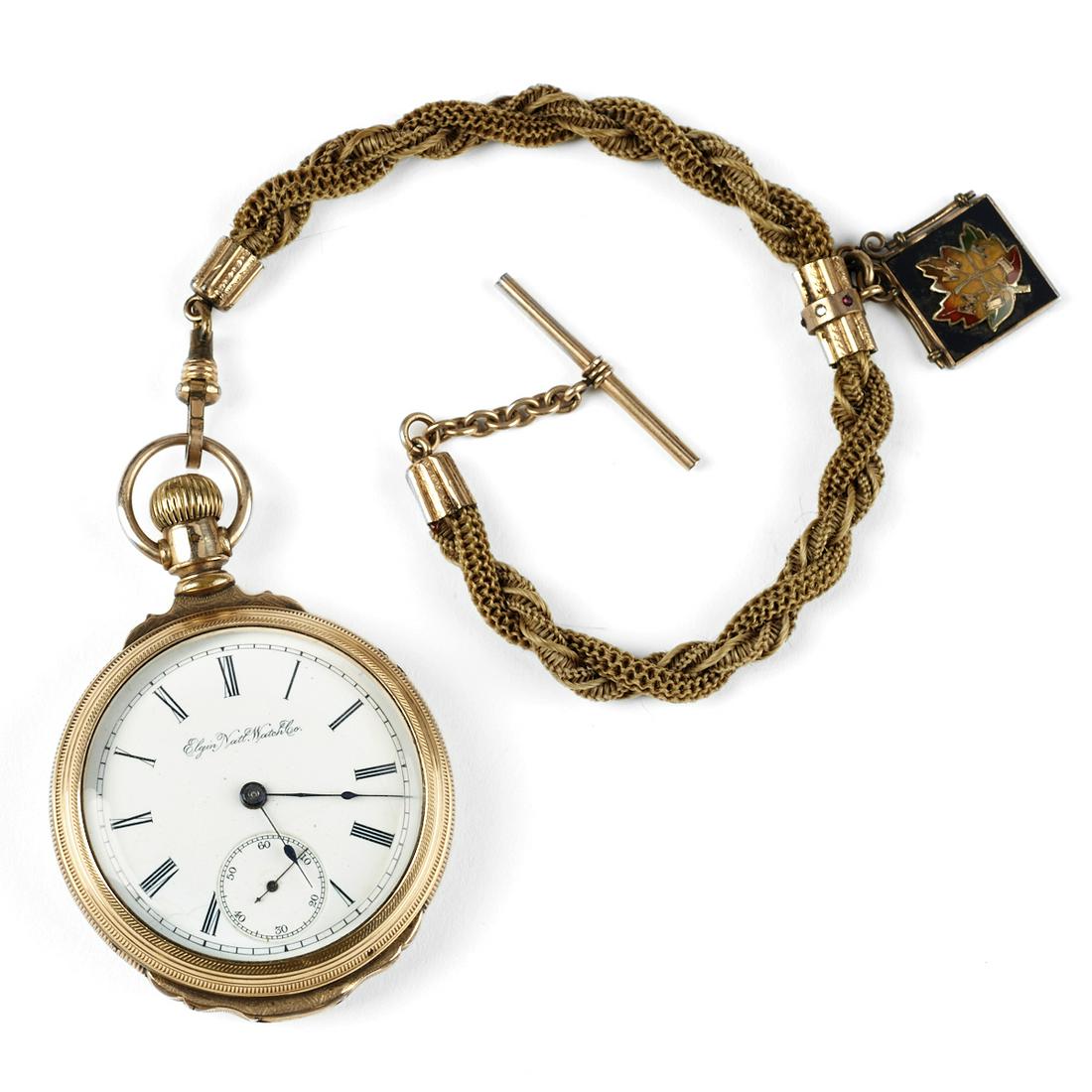 Elgin 14K Gold Filled Pocket Watch MWA Charm (1 of 7)