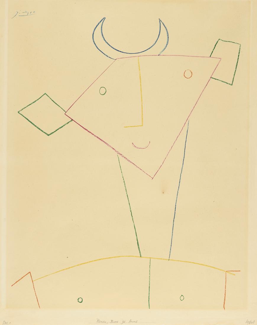 After Picasso "Head of Faune" Pochoir 1956 (1 of 6)