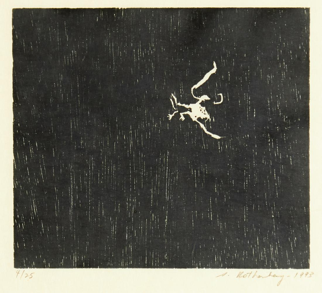 Susan Rothenberg "Kissing the Bird" Woodcut (1 of 4)