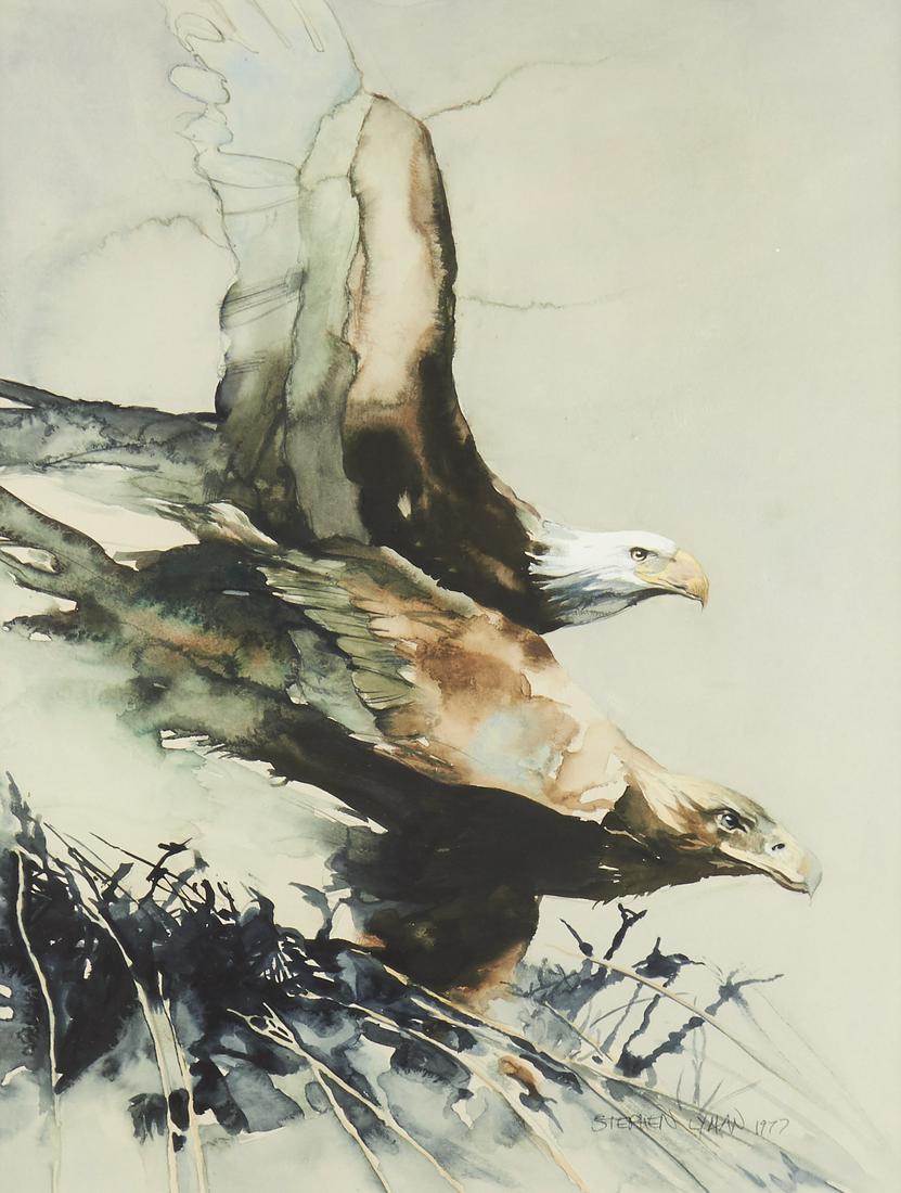 Stephen Lyman "Eagles" Watercolor (1 of 3)