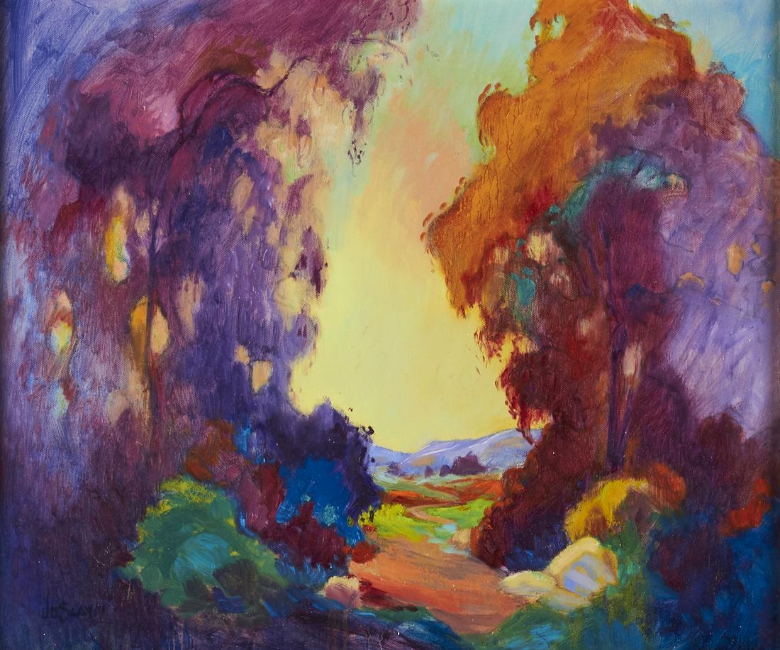 James Dudley Slay Eucalyptus Trees Oil on Canvas (1 of 3)