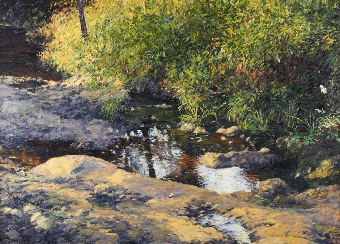 Gary Bowling "Retreat to a Summer Brook" Oil on Canvas (1 of 4)