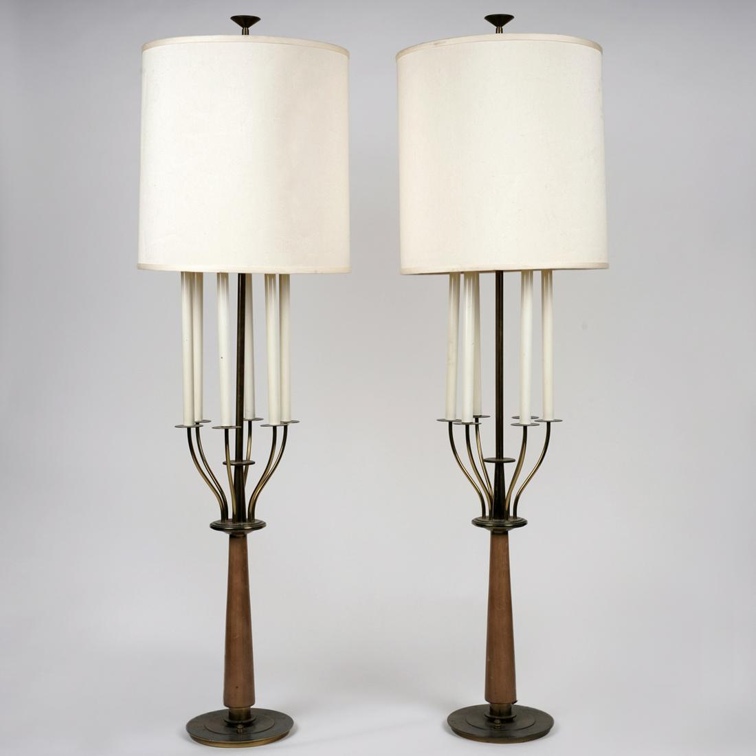 Pair of Tommi Parzinger for Stiffel Candelabra Lamps (1 of 6)