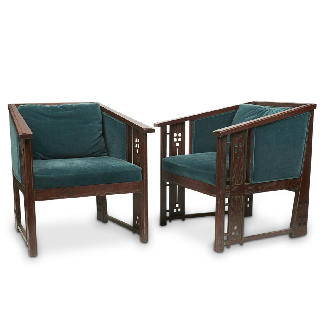 Pair of Arts & Crafts Mission Arm Chairs (1 of 7)