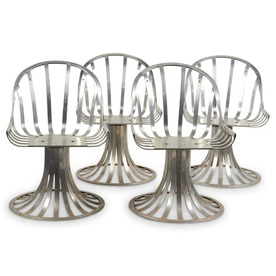 Set of 4 Russell Woodard MCM Aluminum Chairs (1 of 5)