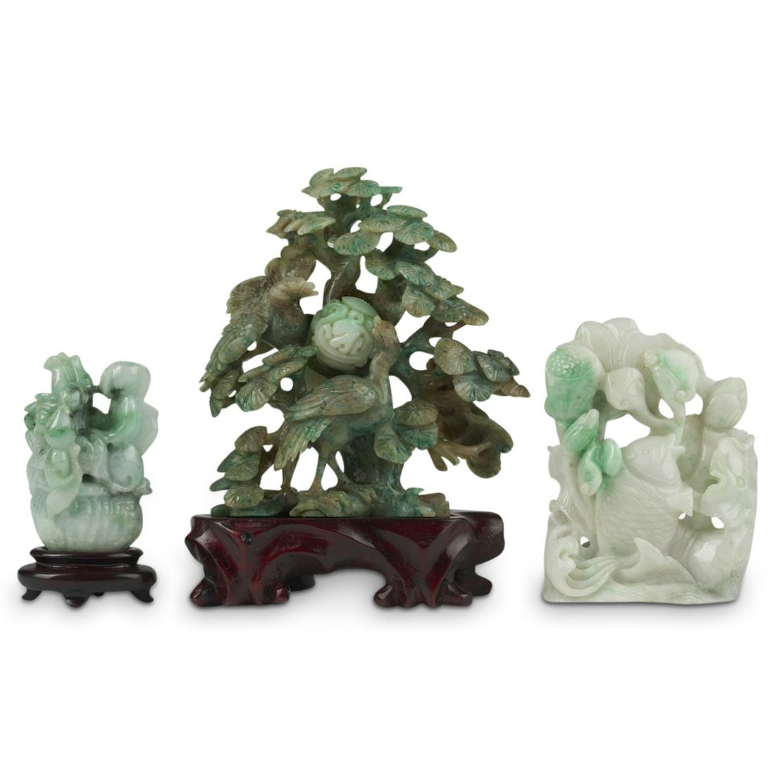 Grp: 3 20th c. Chinese Jade Carvings (1 of 5)