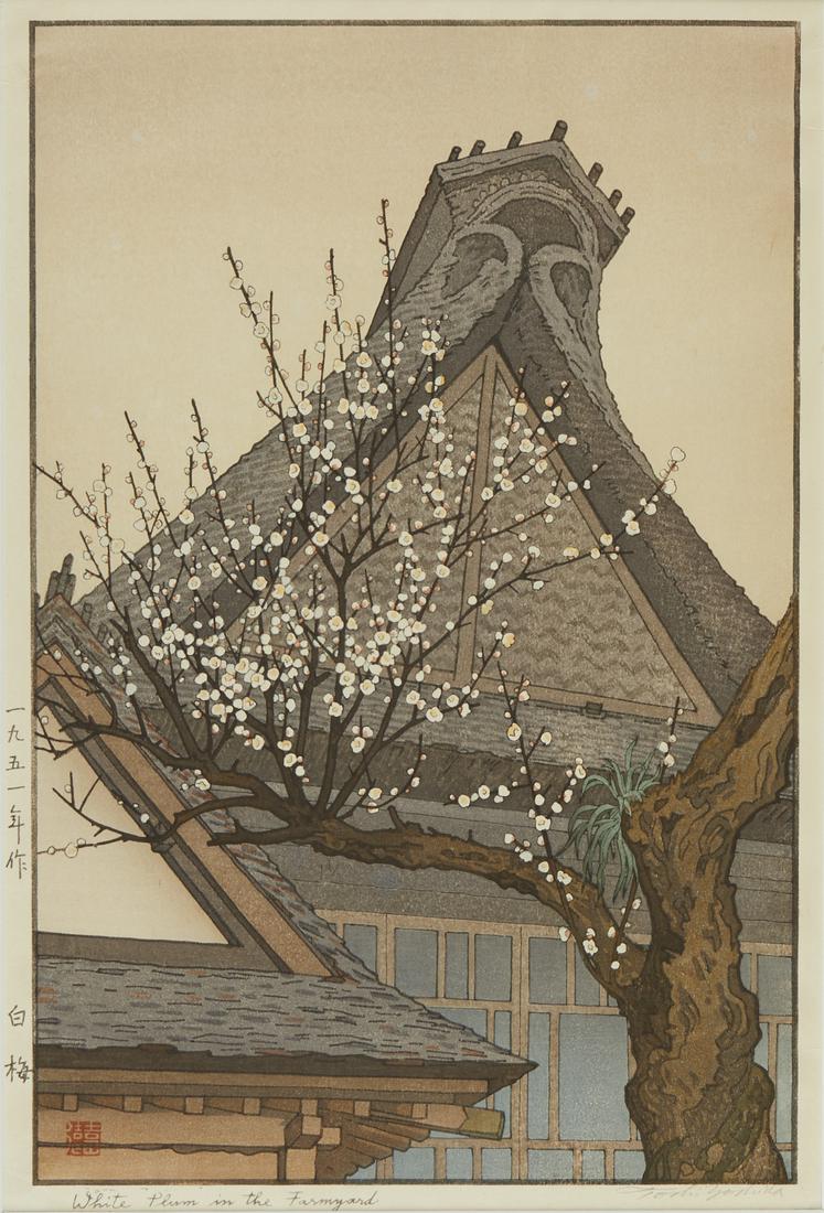 Toshi Yoshida "White Plum in the Farmyard" Print (1 of 6)
