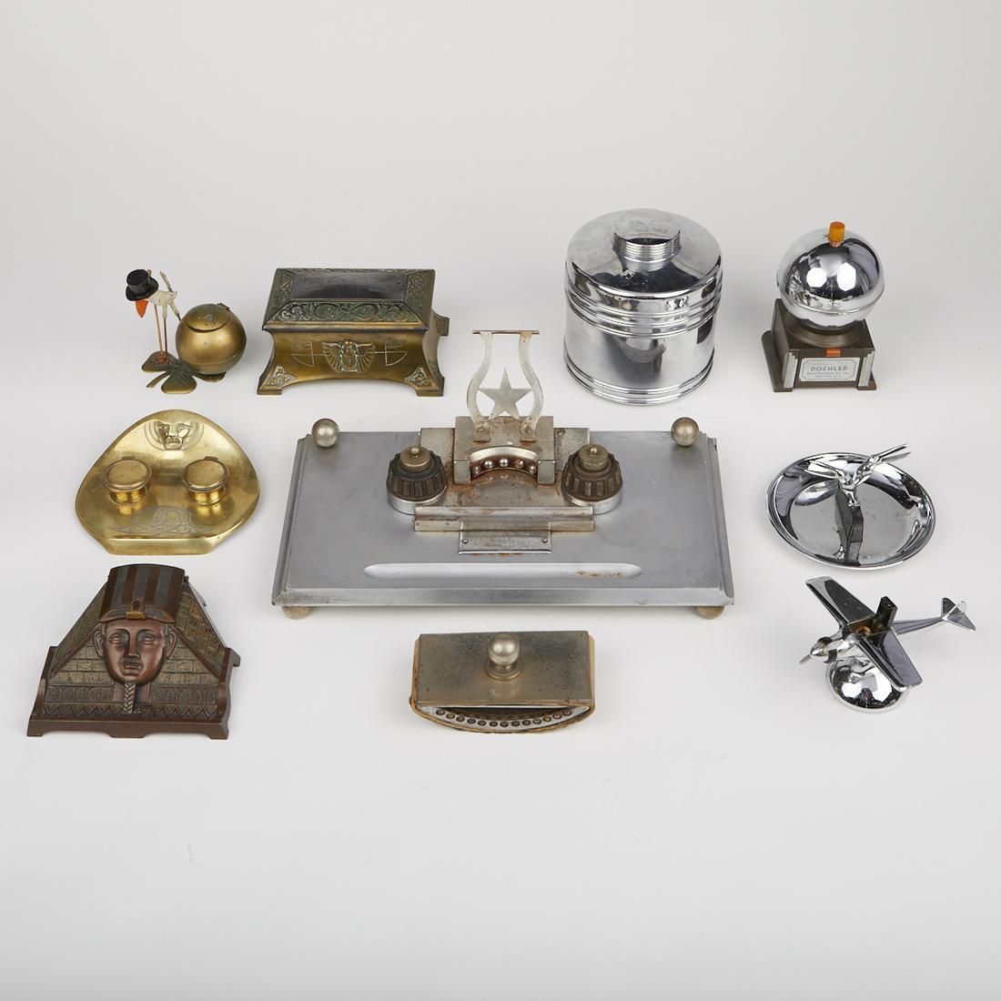 Grp: 9 Arts & Crafts Deco Desk Set & Smoking (1 of 20)