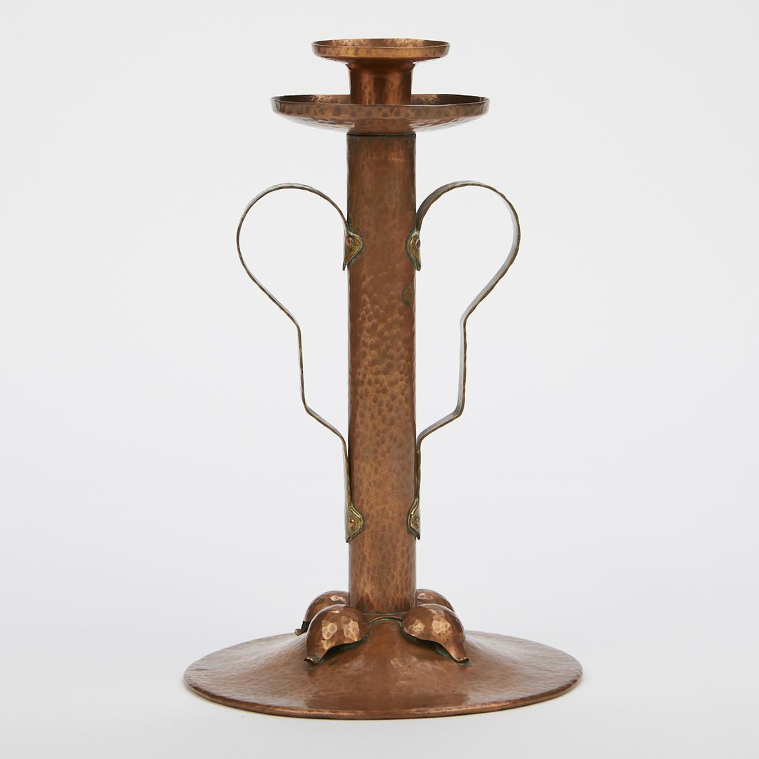 Benedict Studios Arts & Crafts Candlestick Ornate Mixed (1 of 10)