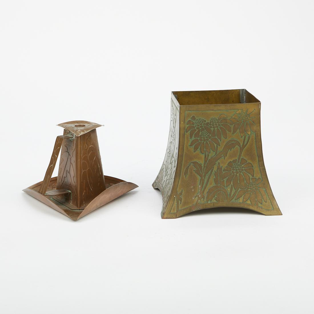 Carence Crafters Arts & Crafts Metalware Candlestick & (1 of 6)