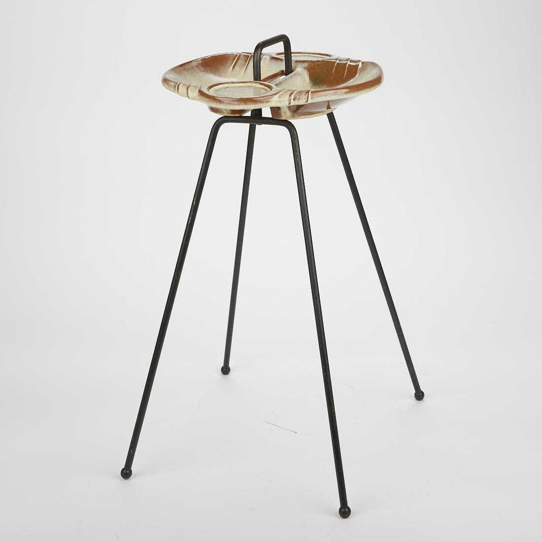 1950s Frankoma Pottery Metal Drink Stand Mid Century (1 of 8)