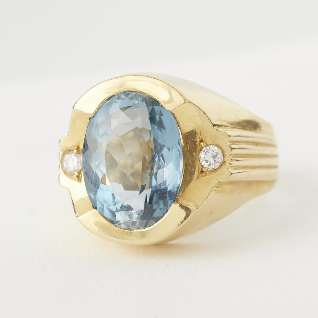 18K Gold Sapphire & Diamond Ring (1 of 7)