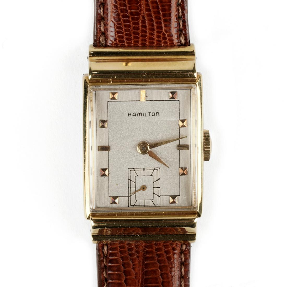 Hamilton 18K Gold Square Wristwatch (1 of 6)