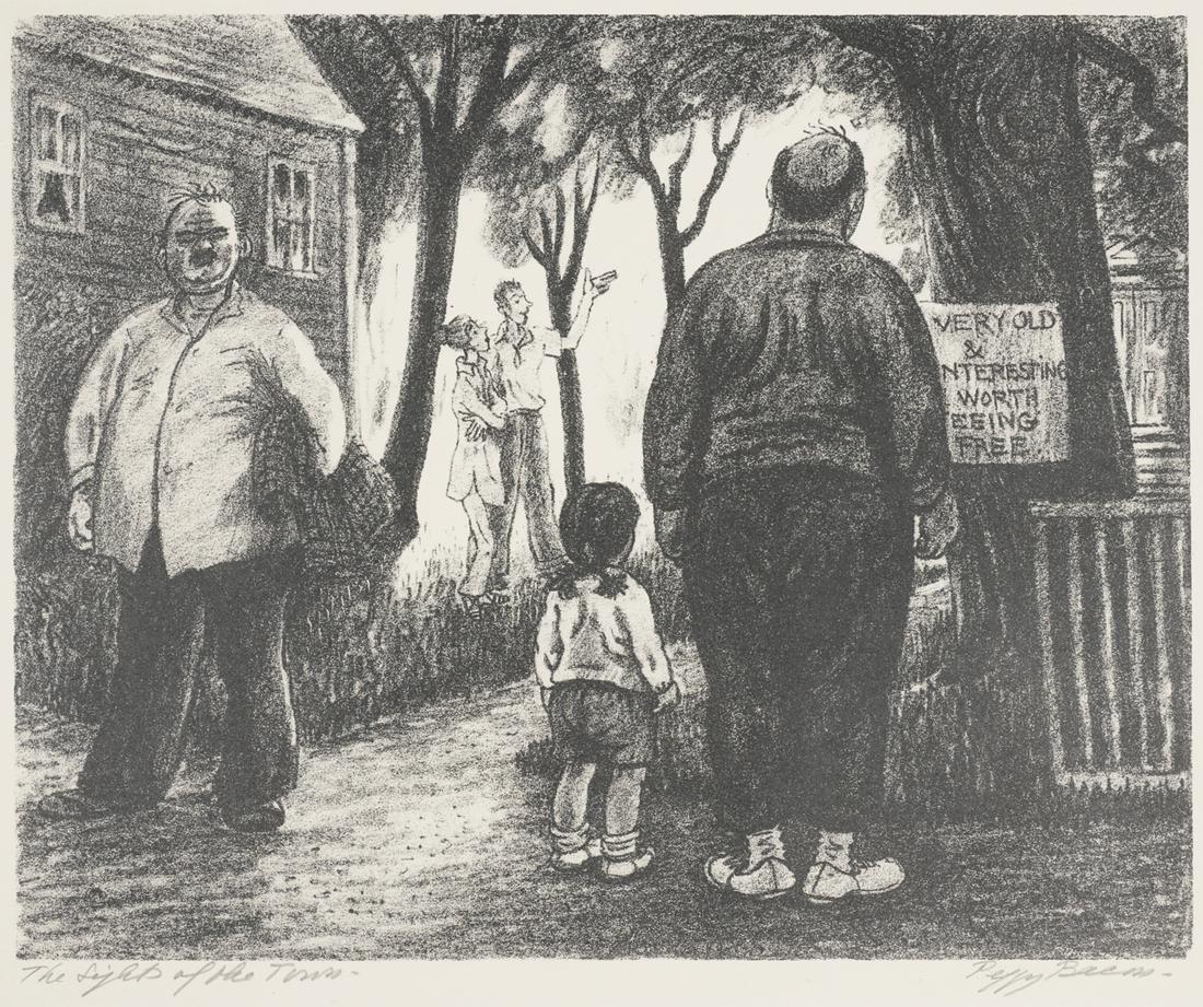 Peggy Bacon "The Sights of the Town" Lithograph (1 of 4)