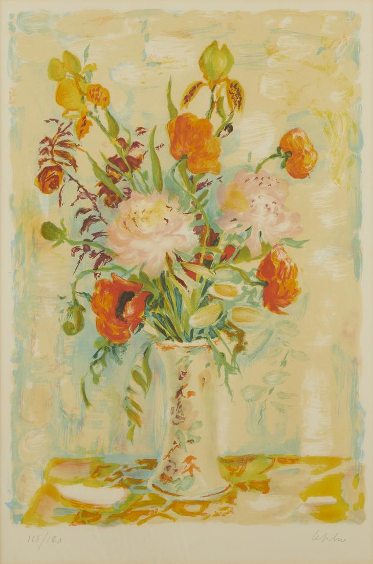 Le Pho "Bouquet of Flowers" Lithograph (1 of 4)