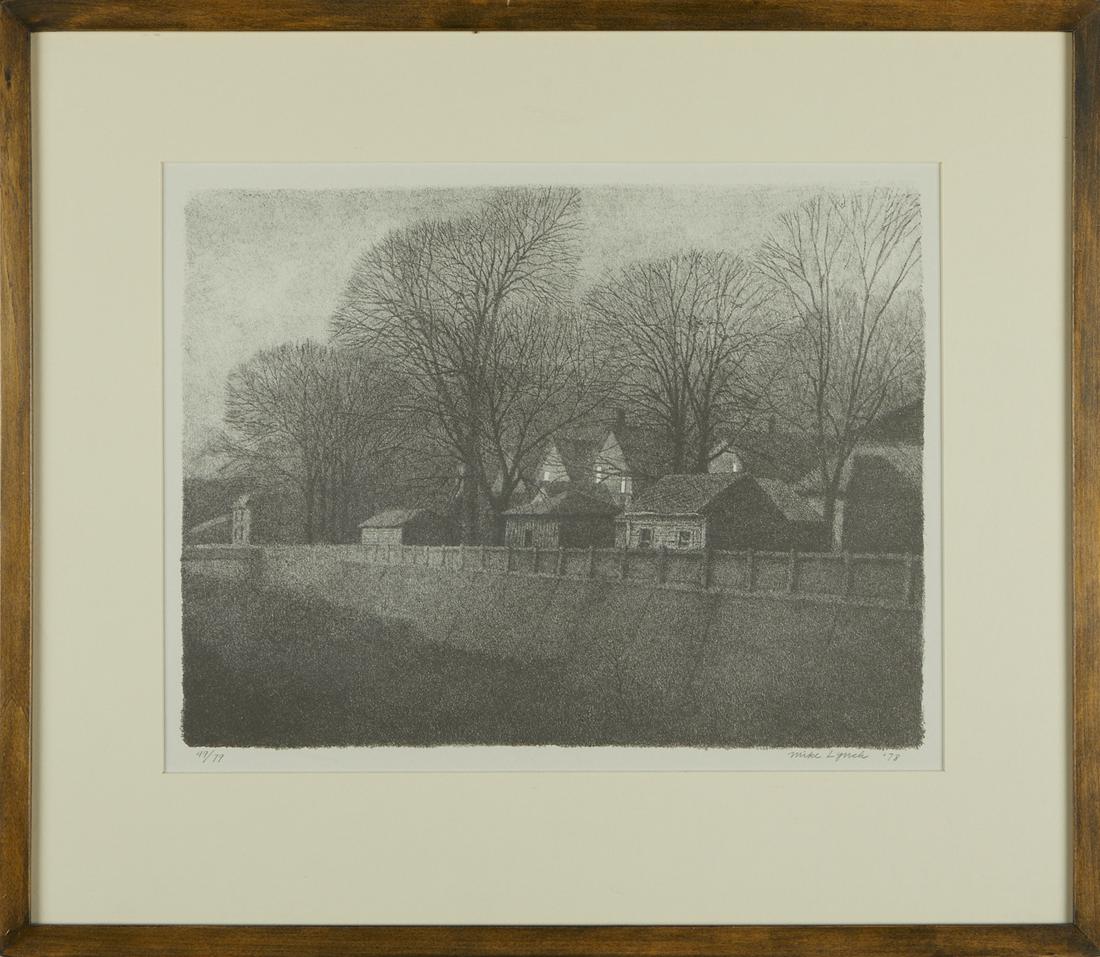 Mike Lynch Row of Houses Lithograph 1978 (1 of 4)